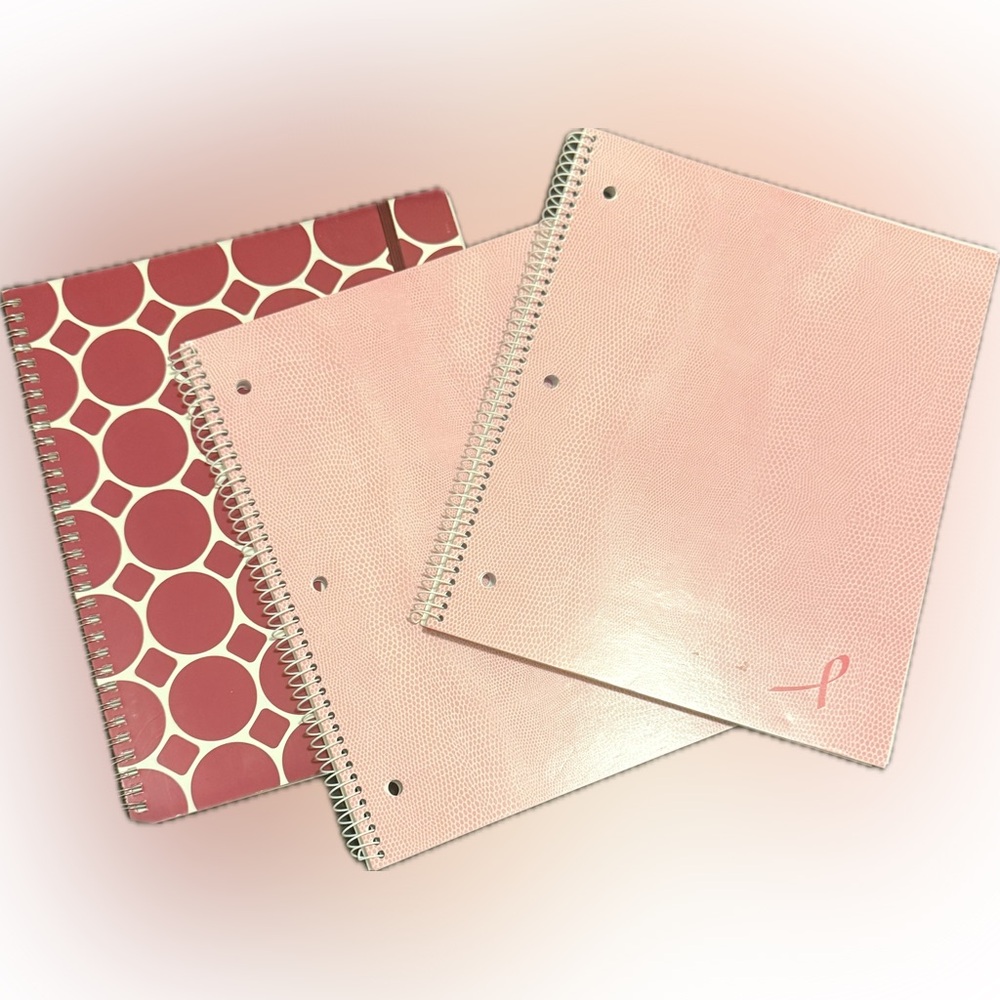 [NWT] Set of 3 Mead pink large spiral notebooks